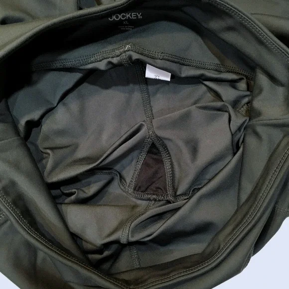 Jockey Wide Leg Pocket Yoga Pants Womens XL Dark Green Athleisure Gym Lounge - Picture 12 of 13